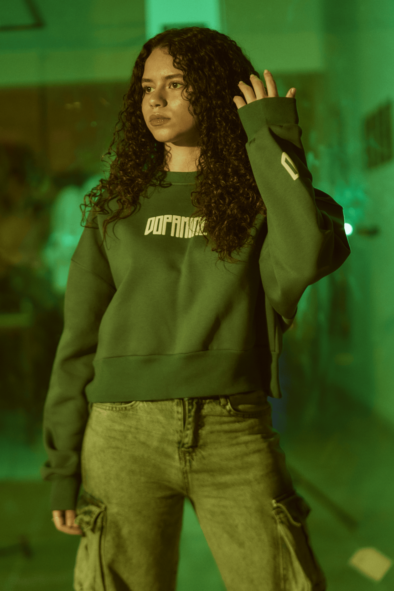 Dopamine Cropped-Up Sweaters
