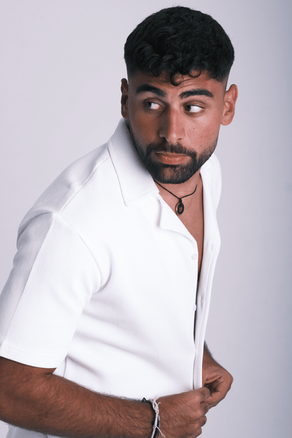 WHITE COLLARED SHIRT